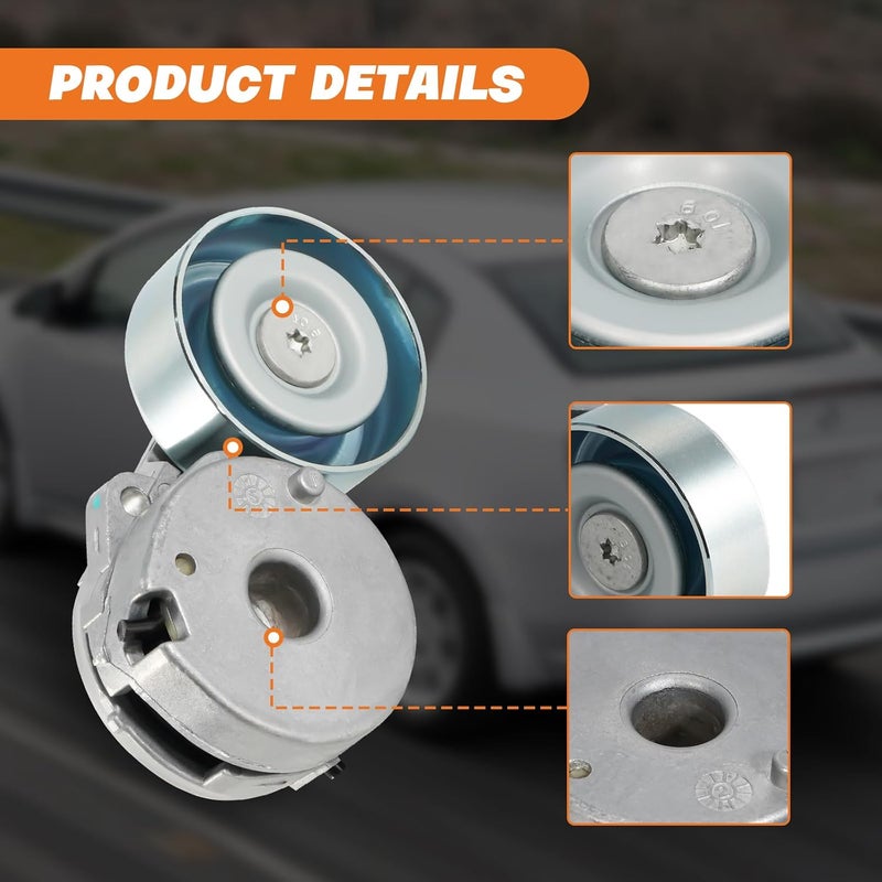 Dilomber 90K-39162A Serpentine Belt Drive Tensioner Component Kit Fit for Nissan Sentra 2.0L L4 DOHC, 2007-2012 Replace# Belt Tensioner 39162 11955JD20A 305396 89396, Serpentine Belt K060478 6PK1215 - Image 3